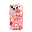 Coque iPhone 14 rose bonbon « Feeling Lucky »