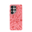Coque Samsung Galaxy S26 Ultra rose bonbon, motif forêt festive