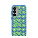 Coque Samsung Galaxy S26 bleu électrique Flower Child