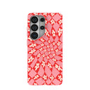 Coque Samsung Galaxy S26 Ultra rose bonbon à motifs floraux funky
