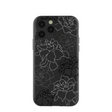 Coque iPhone 11 Pro à motifs de gardénias noirs