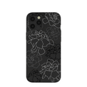 Coque iPhone 12 Pro Max à motifs de gardénias noirs