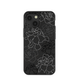 Coque iPhone 13 Mini à motifs de gardénias noirs