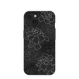 Coque iPhone 13 à motifs de gardénias noirs