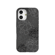 Coque iPhone 16 à motifs de gardénias noirs