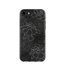 Coque noire Gardenia Lines pour iPhone 6/6s/7/8/SE