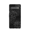 Coque Google Pixel 7a à motifs de gardénias noirs