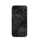 Coque Google Pixel 8a à motifs de gardénias noirs