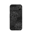 Coque Google Pixel 9 Pro XL à motifs de gardénias noirs