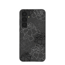 Coque Samsung Galaxy S25+(Plus) à motifs de gardénias noirs