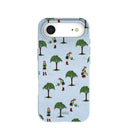 Coque iPhone Air bleu poudré avec motif jardinière