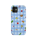 Powder Blue Gingham Farmhouse iPhone 12 Mini Case