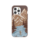 Coque marron chocolat pour iPhone 14 Pro Gone Fishing