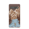 Coque Google Pixel 7a marron chocolat « Gone Fishing »