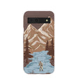 Coque Google Pixel 8a marron chocolat « Gone Fishing »