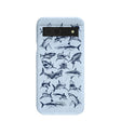 Coque Google Pixel 8a bleu poudre et blanc 