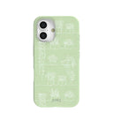 Coque iPhone 16 Sage Green Cascade