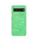 Coque Google Pixel 8 vert sauge à motifs Green Fields