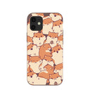 Chocolate Brown Happy Hamsters iPhone 12 Mini Case
