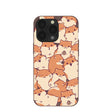 Coque iPhone 13 Pro motif hamsters joyeux marron chocolat