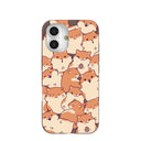 Chocolate Brown Happy Hamsters iPhone 16 Case