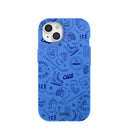 Electric Blue Hockey Postage iPhone 15 Case