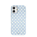 Powder Blue Indigo Dots iPhone 16 Plus Case