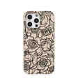 Seashell Inked Blooms iPhone 16 Pro Max Case
