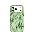 Coque iPhone 17 Pro Max « Into the Mountains » vert sauge