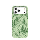 Coque iPhone 17 Pro Max « Into the Mountains » vert sauge