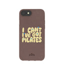 Coque iPhone 6/6s/7/8/SE marron chocolat avec motif Pilates