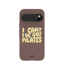 Coque marron chocolat pour Google Pixel 10/10 Pro avec motif Pilates