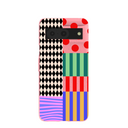 Coque Google Pixel 8 rose bonbon avec jonglerie de couleurs