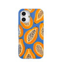 Coque iPhone 16 « Papayas juteuses bleu électrique »