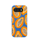 Coque Google Pixel 10a bleu électrique à motif papaye juteuse