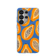 Coque Samsung Galaxy S26 Ultra bleu électrique à motif papaye juteuse