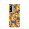 Coque Samsung Galaxy S26 bleu électrique à motif papaye juteuse
