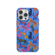 Electric Blue Jungle Cat iPhone 14 Pro Max Case