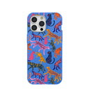 Electric Blue Jungle Cat iPhone 15 Pro Max Case