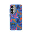 Electric Blue Jungle Cat Samsung Galaxy S26 Case