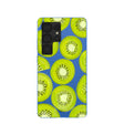 Electric Blue Kiwi Slices Samsung Galaxy S25 Ultra Case