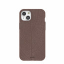 Chocolate Brown Leaf Veins iPhone 14 Plus Case