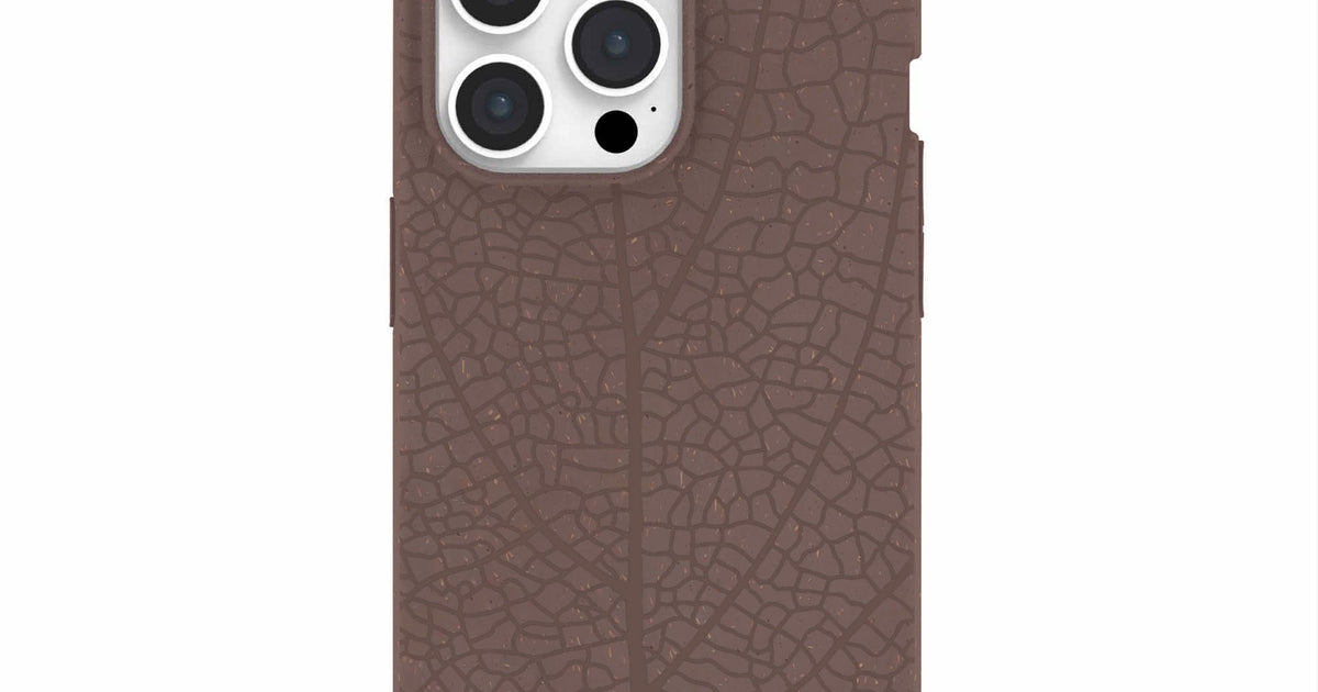 Chocolate Brown Leaf Veins iPhone 15 Pro Max Case – Pela Case