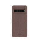 Coque Google Pixel 7 à motif feuilles marron chocolat
