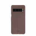 Coque Google Pixel 8 Pro à motif feuilles marron chocolat