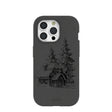Black Lone Cabin iPhone 15 Pro Case