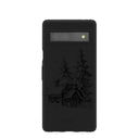 Black Lone Cabin Google Pixel 7a Case