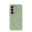 Coque Samsung Galaxy S26 à motif de feuilles luxuriantes vert sauge