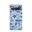 Coque Google Pixel 7 bleu poudre motif vie marine