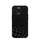 Black Melted Checkers iPhone 13 Pro Case